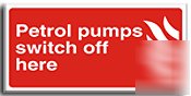 Petrol pump switch off sign-s.rigid-400X200MM(fi-012-rp