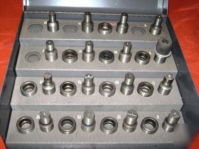 Roper whitney pexto punch press tooling set in case