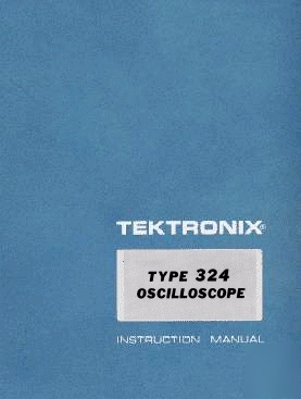 Tek 324 service/ops manual 2 res +text search + extras 