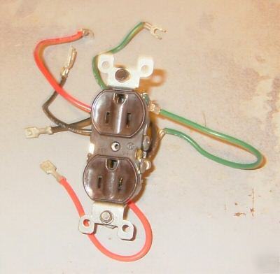 120V electrical outlet with wires for generator