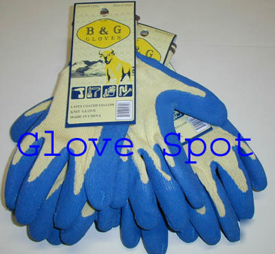 24 pr premium latex coated knit glove garden work $115
