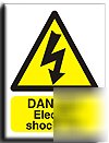 Elec.shock risk sign-s. rigid-200X250MM(wa-028-re)