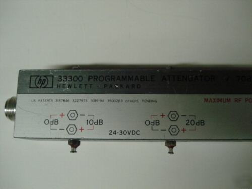 Hp 33300 programmable attenuator 70DB/2W/18GHZ mint