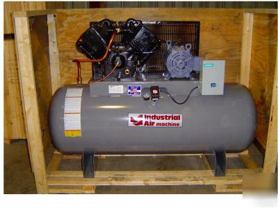 Industrial air 10 hp 3 ph 120 gal hz air compressor