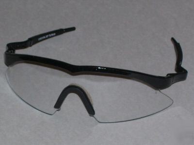 Nirtro safety glasses clear lens - black frame 