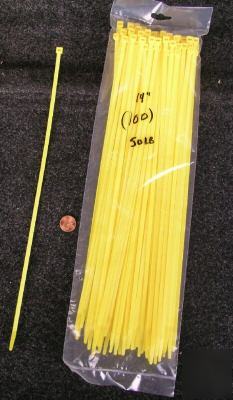200 pack of yellow nylon zip wire ties 50LB 14