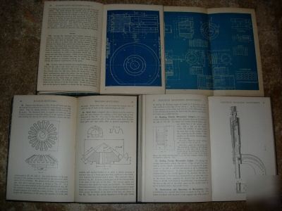 3 old machinist books -insts.-sketch -prints 1929-37-39