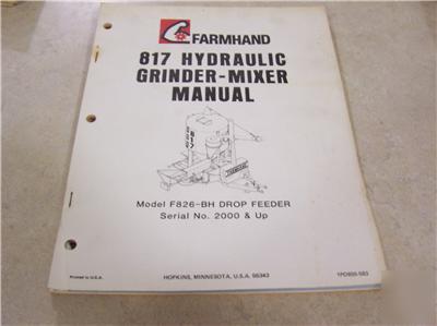 Farmhand 817 hydraulic grinder-mixer manual