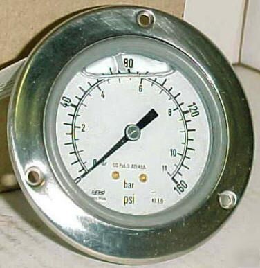 Haenni hydraulic pressure gauge 160 psi 2-1/2