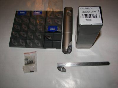 Iscar 1.25 ballnose indexable carbide endmill & inserts