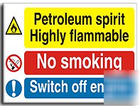 Petrol-no smoke sign-semi rigid-600X450MM(mu-023-rv)