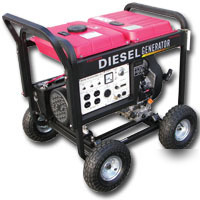 Portable 6000 watt diesel generator