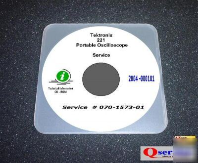 Tektronix tek 221 oscilloscope service - oprs manual cd