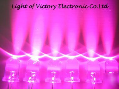 200 x 5MM pink led lamp 10,000MCD + 200 free resistor