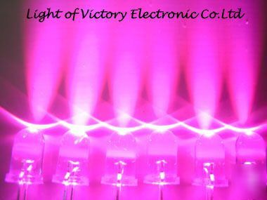 200 x 5MM pink led lamp 10,000MCD + 200 free resistor
