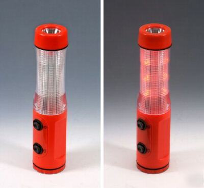 6-pack traffic beacon flash light - 15 red led 6.6 inch