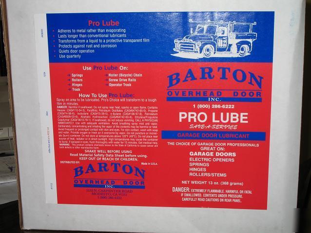 Case barton pro garage door lubricant hinges rollers