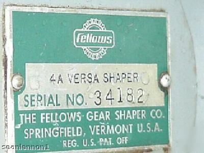 Gear shaper fellows versa gear 4A (1437)