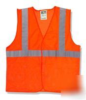 Hi-viz orange mesh class ii safety vest - 3 xlg