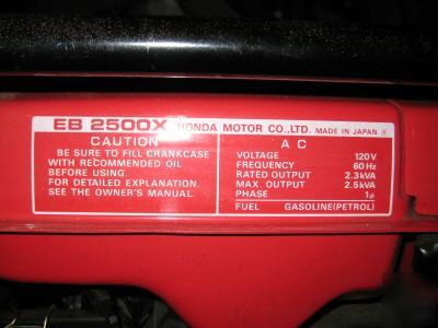 Honda eb 2500X generator, industrial power gen set 