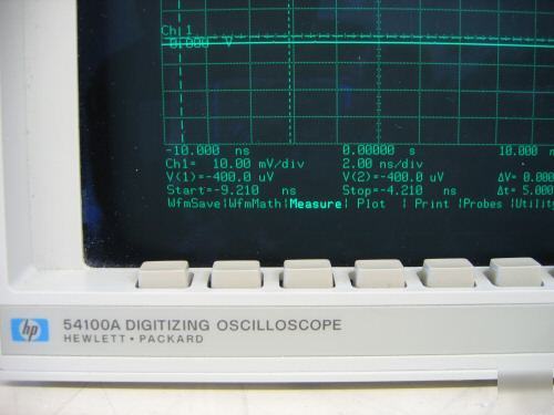 Hp 54100A oscilloscope, 1 ghz, 2 ch.