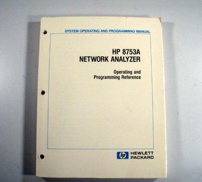 Hp 8735A network analyzer manual