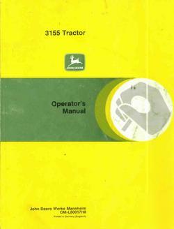 John deere operators manual for 3155 tractor tractors g
