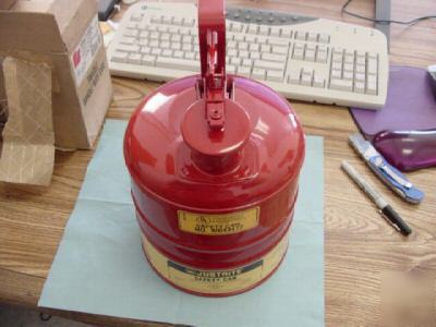 Justrite no. W043477 safety can, pn: 10301, 