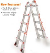 Little giant ladder 17 @ 300 w/ wheels & work platform