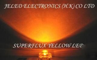 New 50X superflux yellow 5MM r/h ledlamp 11,000MCD f/s
