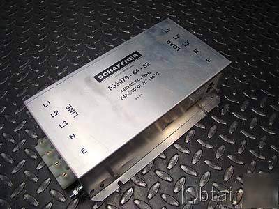 Schaffner FS5079-64-52, 440VAC/50-60HZ emi filter