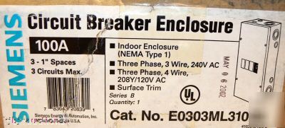 Siemens 100 amp nema 1 circuit breaker enclosure 