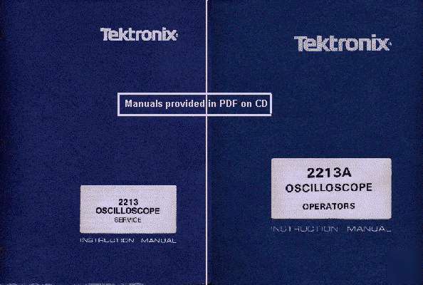 Tektronix 2213 service / 2213A op manuals free ship