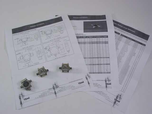 Trak microwave 50A6001 C4080/df coaxial isolator 4.0-8.