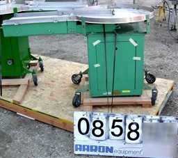 Used: island equipment unscrambler/accumulating table,