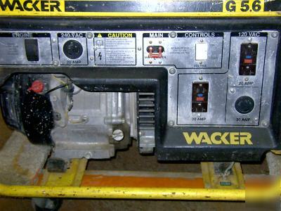 Wacker 5600 watt generator 11HP- used works perfect
