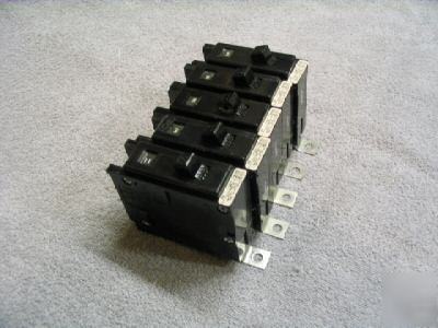  5 westinghouse 20 amp single pole ba circuit breakers
