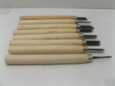 A set of 8PCS professional wood carving tools