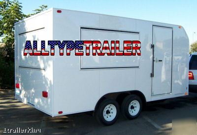 2008 enclosed cargo utility catering concession trailer