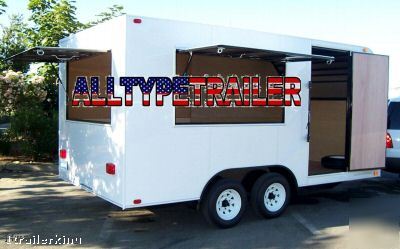 2008 enclosed cargo utility catering concession trailer