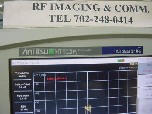 Anritsu mt-8220A umts master/spectrum master