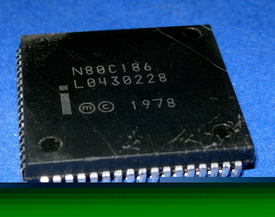 Cpu N80C186 intel processor vintage plcc chip rare 