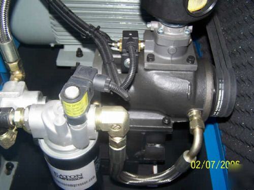 Eaton indus. true 15 hp dual volt rotary air compressor