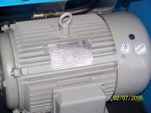 Eaton indus. true 15 hp dual volt rotary air compressor