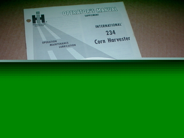 Ih 234 corn picker farmall m operator manual