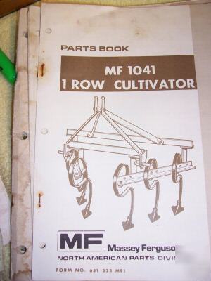 Massey ferguson parts book mf 1041 1 row CULTIVATOR1984