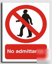 No admittance sign-semi rigid-300X400MM(pr-027-rm)