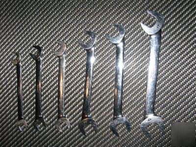 Snap-on 4 way angle head wrench set, 6 popular pieces 