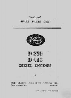 Villiers 270 and 415 manual - digital delivery --