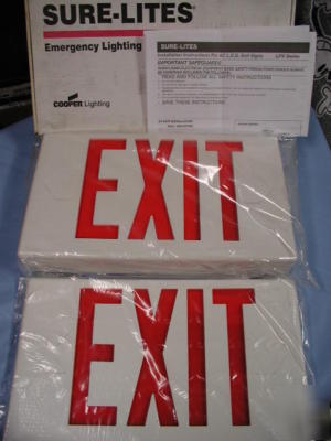 Cooper lighting sure-lites red led exit sign #LPX60RWH